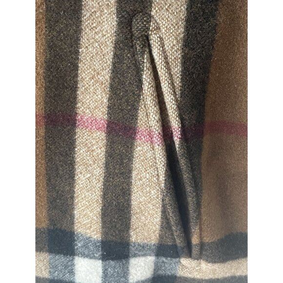 Burberry Wool & Leather Varsity Jacket With Plaid Design & Logo Patch - Picture 4 of 15